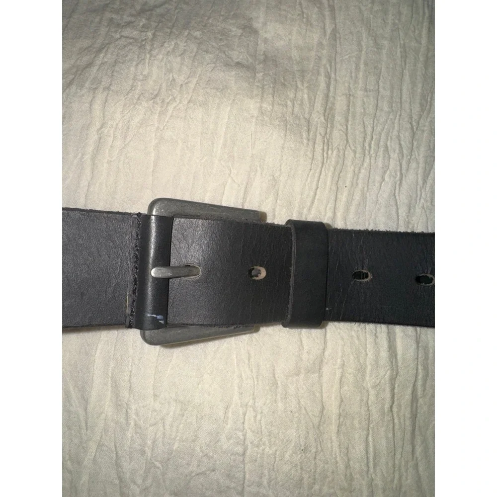 Timberland men's black 100% leather belt‎ with gunmetal color buckle size 36